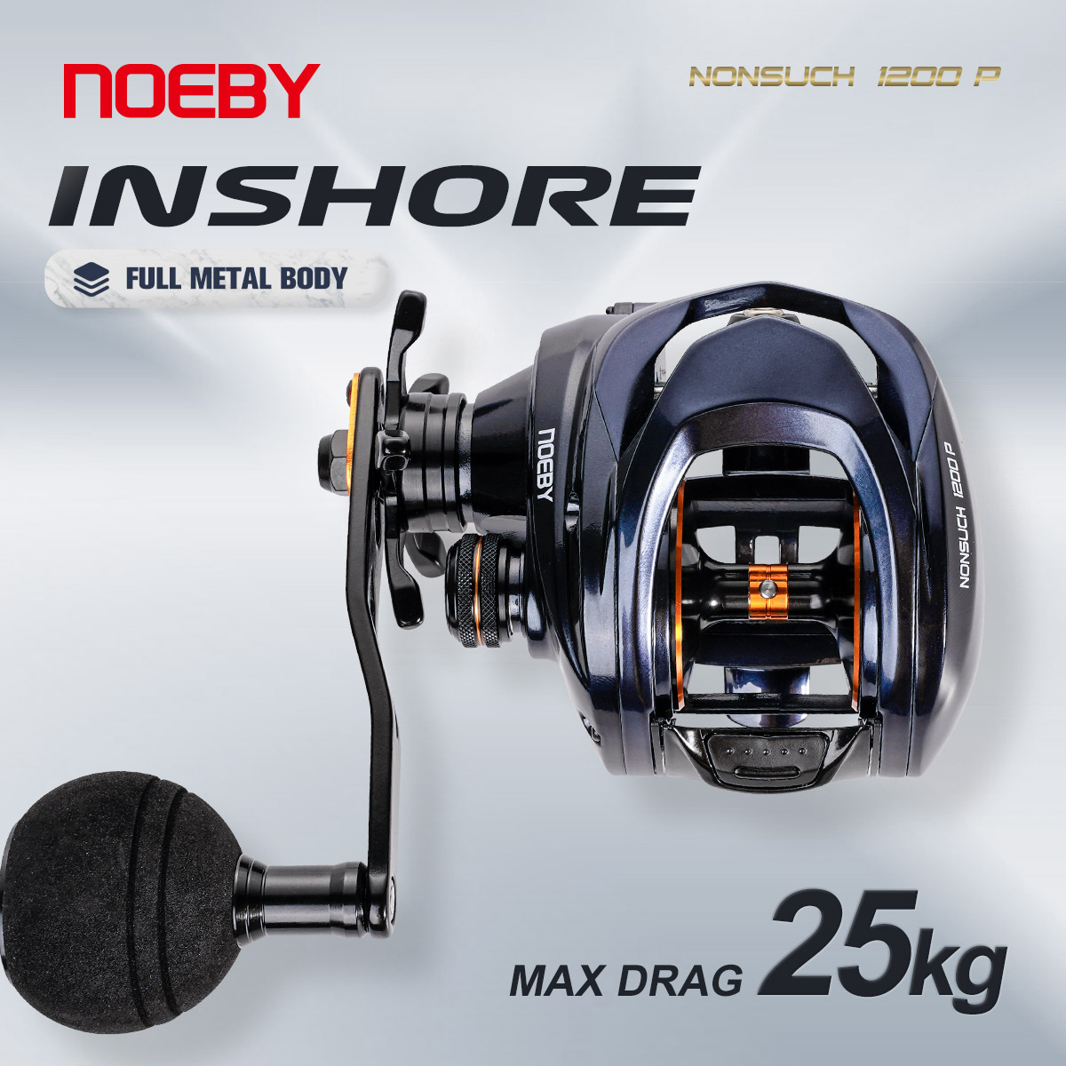 Spincast Reel - Carrete de pesca Noeby Inshore Baitcasting,