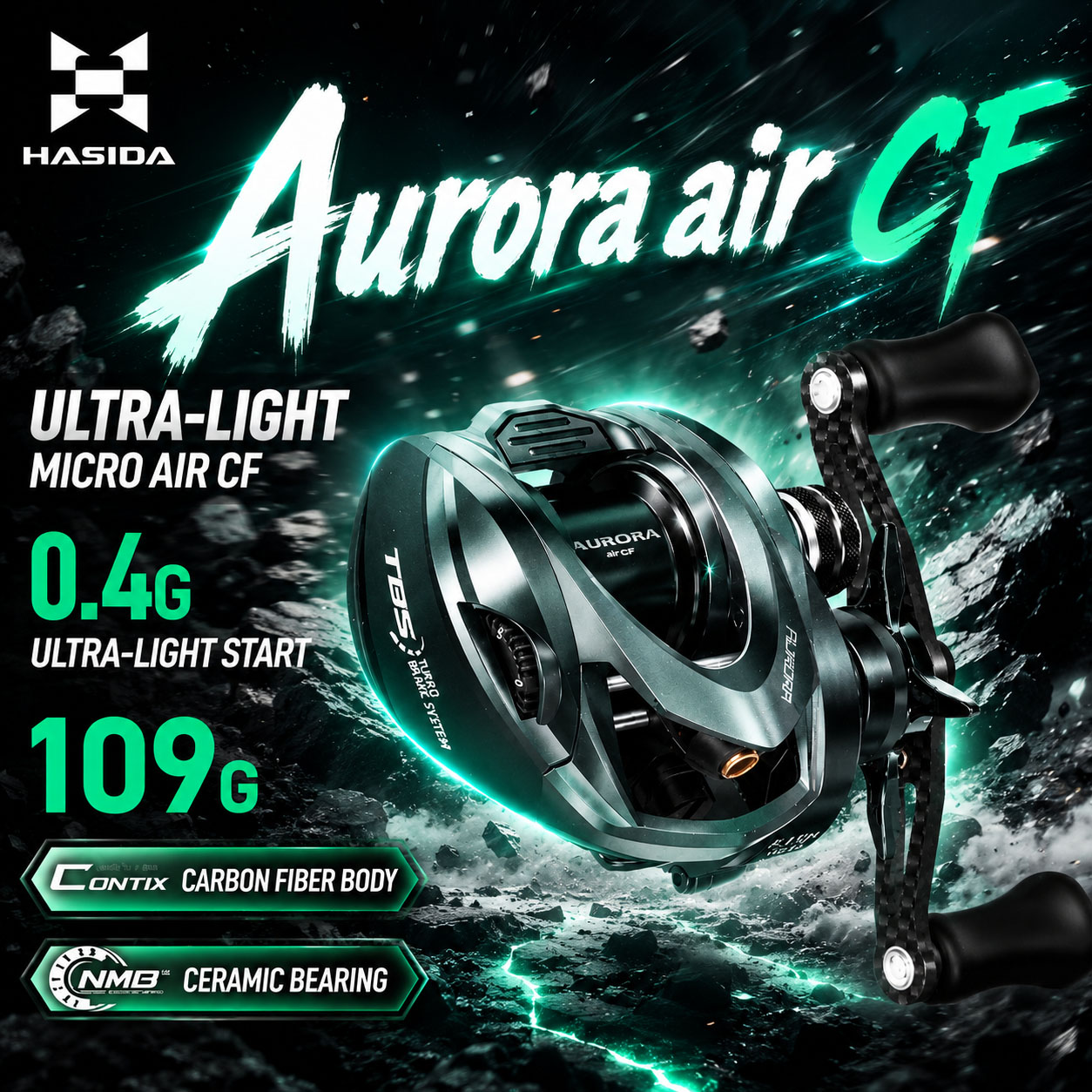 Carrete de Pesca HASIDA Aurora - Spincast Reel reseña y precio